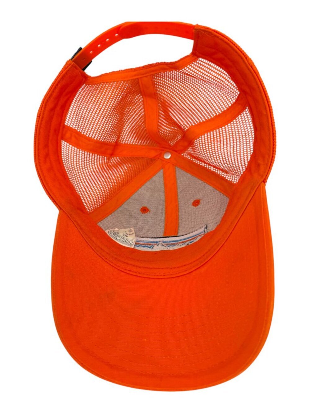 Patagonia P-6 Logo Trucker Snapback Hat with Mesh Back in Campfire Orange - Picture 6 of 8